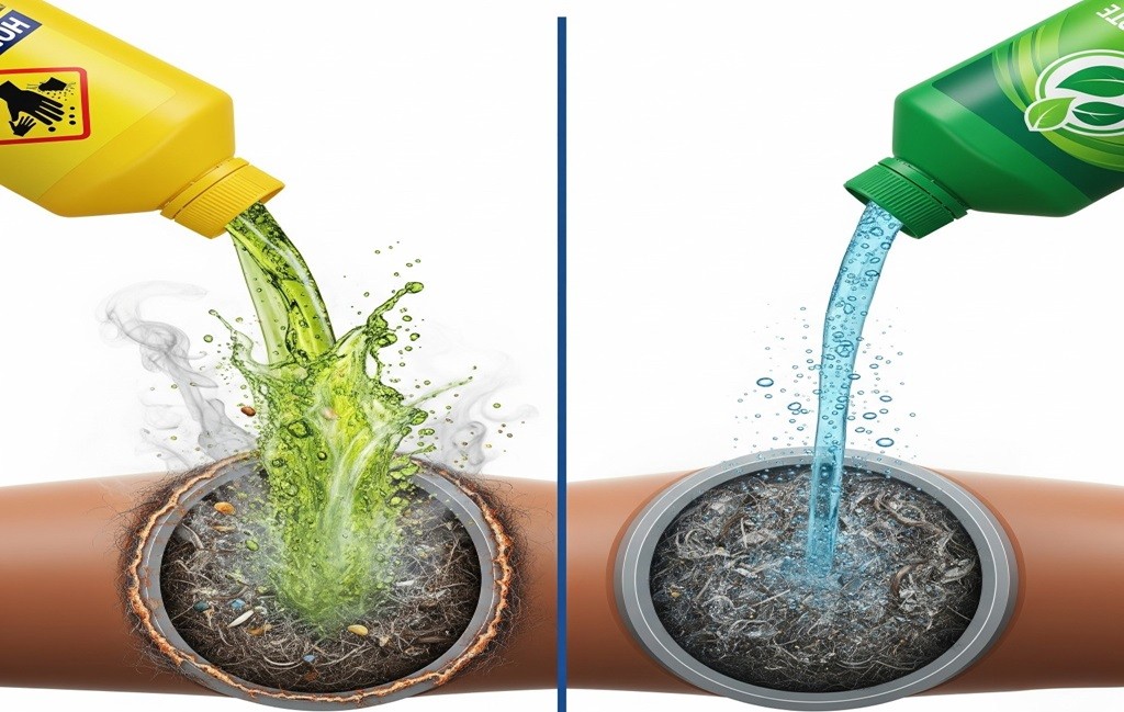 Enzyme vs. Chemical Drain Cleaner
