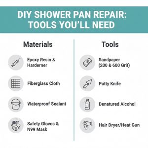 how to fix a cracked shower pan