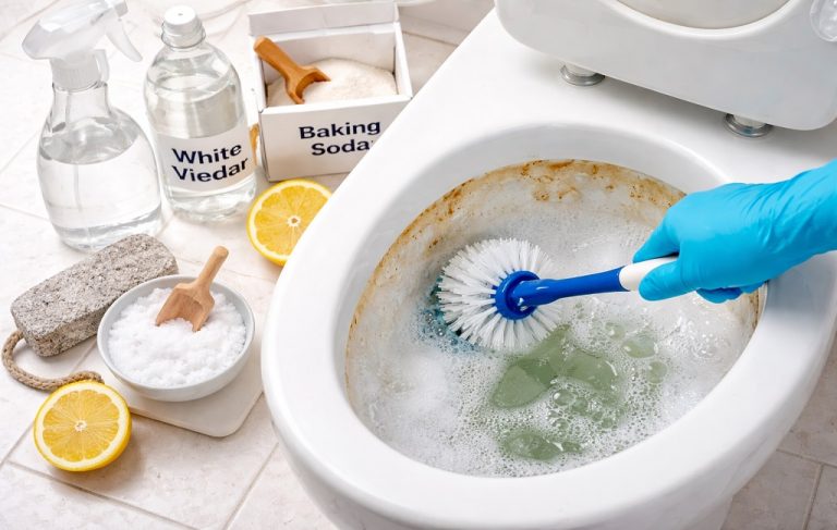 How to Remove Hard Water Stains From a Toilet