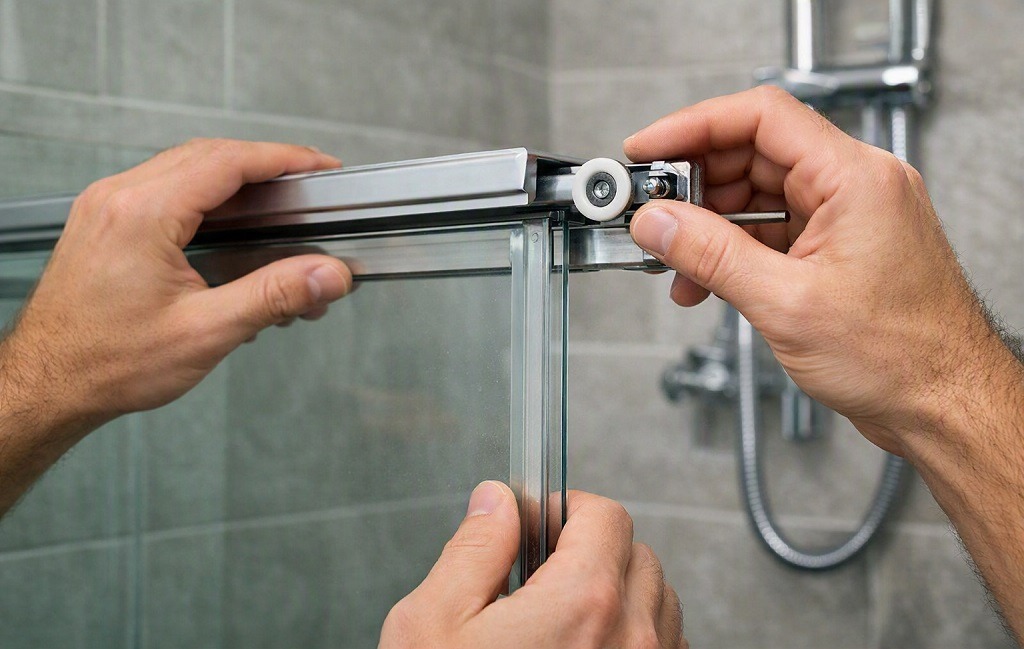 How to Put a Sliding Shower Door Back on Track